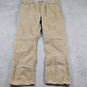 Tommy Hilfiger Pants Mens 34x32 Beige Corduroy Straight Leg Premium Denim Casual